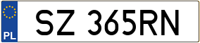 Trailer License Plate